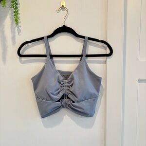 Athleta Cinch Longline Dusty Blue Women's Sports Bra Removable Pads Size Medium